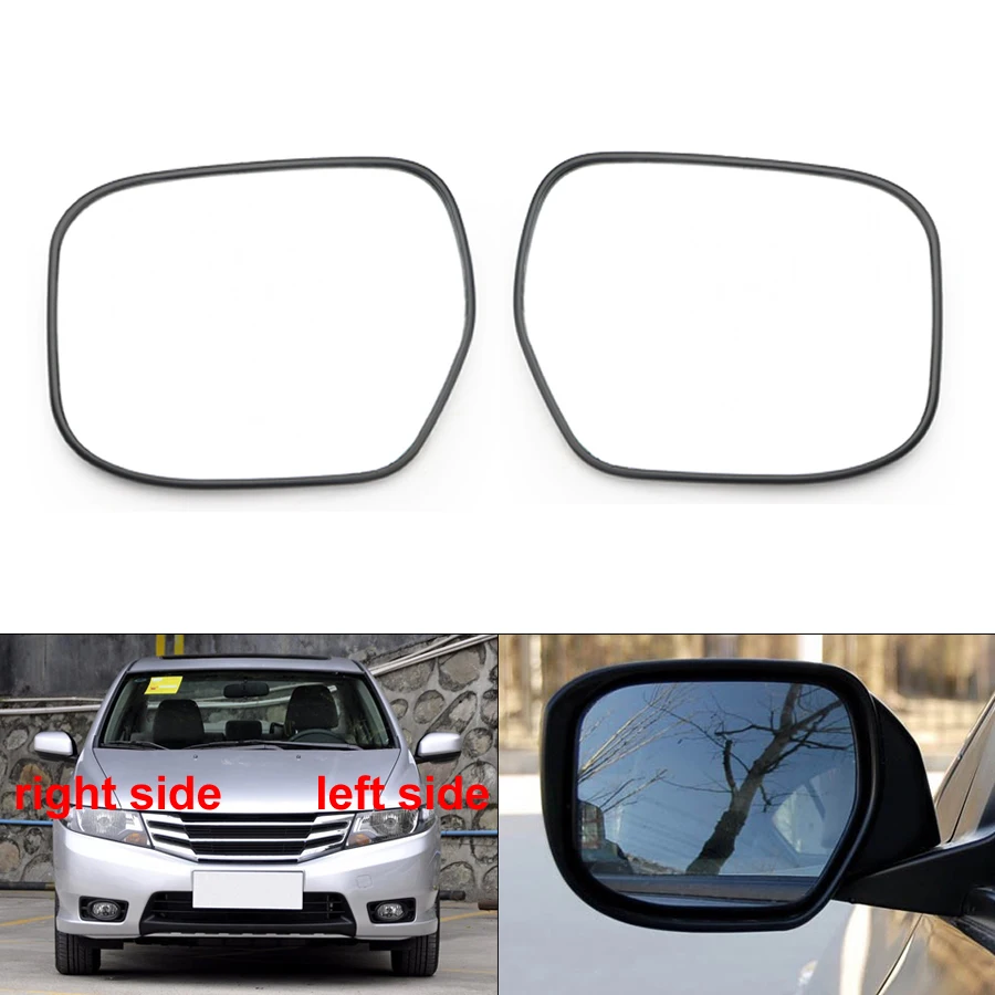 

For Honda City 2009-2014 for Crider 2013-2017 Outer Rearview Side Mirror Lens View Mirrors White Glass without Heating 1PCS