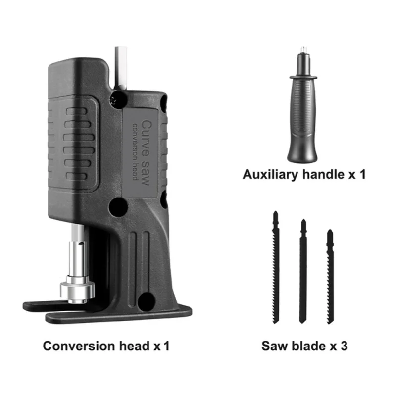 

Reciprocating Saw Adapter Electric Drill To Electric Saw Screwdriver Conversion Head for Wood Metal Cutting Tool with Saw Blade