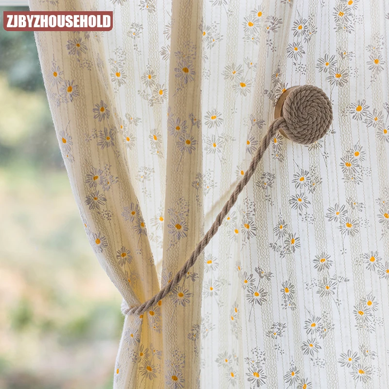 Pastoral Short Curtains for Living Room Floral Embroidery Door Coffee Bathroom Kitchen Curtain Korean Window Valance Decor |