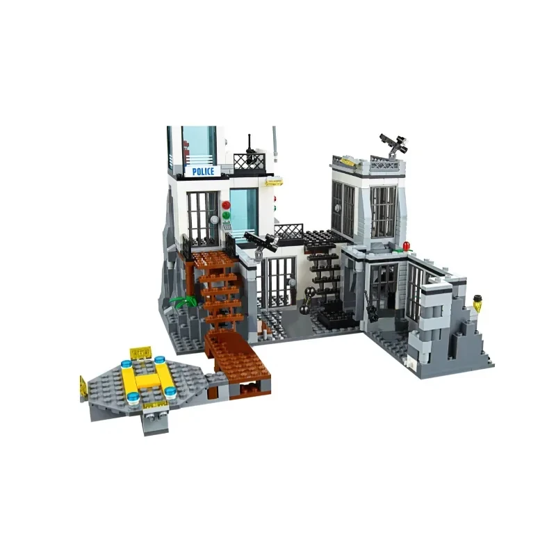 Miniso Disney City Police Station И Набор Строительных Блоков Sea Jail Island С Вертолетом