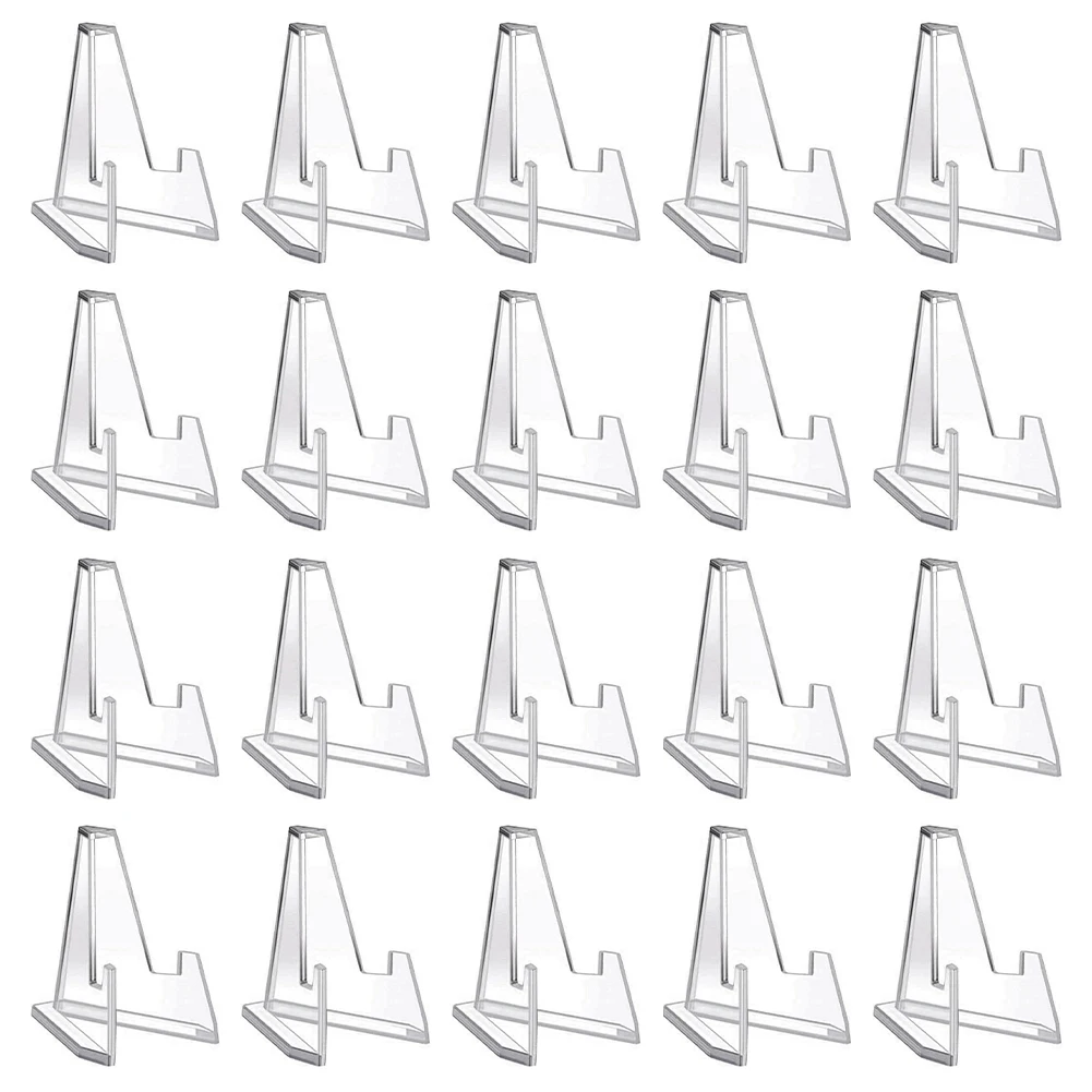 

10/20pcs Acrylic Coin Display Stand Easel Holder Small Coins For CD Bookshelf Collectable Coin Capsule Medal Clear Acrylic Racks
