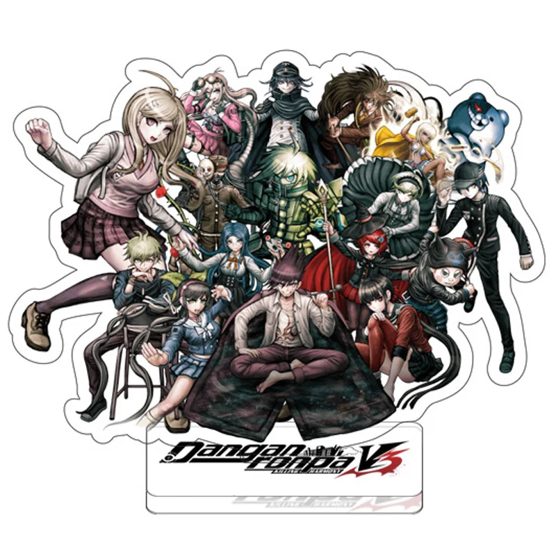 

Hot Game Danganronpa Kill Keychains Transparent Acrylic Desktop Stand Desk Ornament Trendy Fans Gift Collection Accessories Set