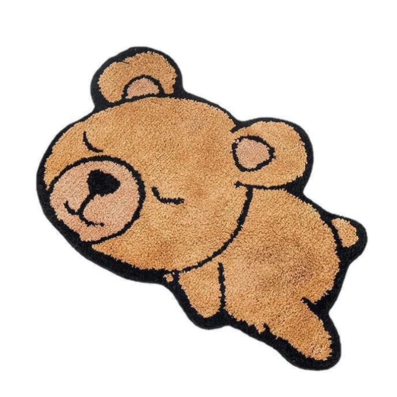 

Entrance Door Mat Bedroom Entrance Carpet Bathroom Cartoon Bear Absorbent Anti-Slip Mat Bathroom Ottoman