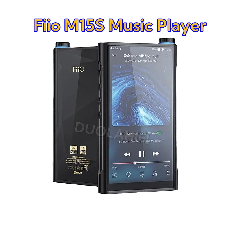 Музыкальный плеер FiiO M15S Snapdragon 660 с ES9038PRO Hi-Res Android 10 5 дюймов mp3-плеер WiFi/MQA/Bluetooth 0