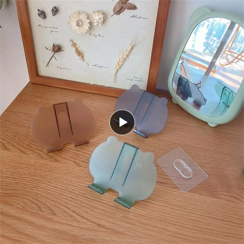 

Phone Brackets Self-adhesive Bear Shape Cell Phone Holder Wall-mounted Plastic Phone Holder Phone Stand