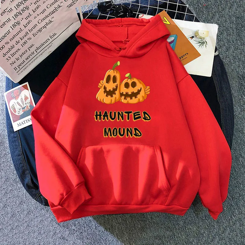 

Horror Halloween Pumpkin Fleece Hooded Sematary I Love Haunted Mound Vintage Hoody Men Women Keep Warm Casual Sportswear