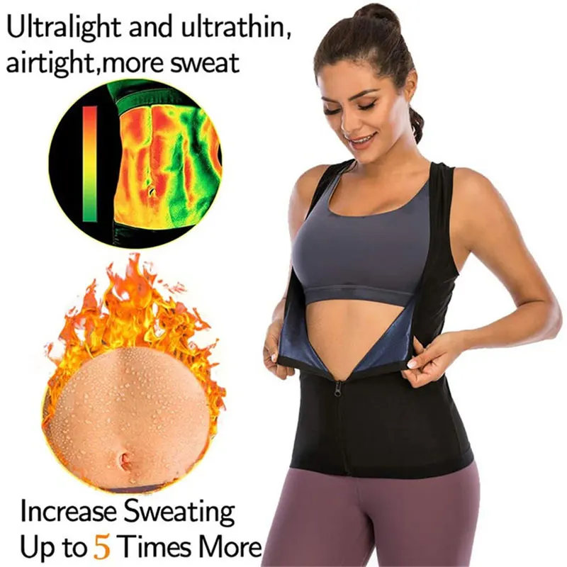 

Sweat suit women's fat burning abdomen fitness sweating vest running sportswear abdomen yoga suit body shaping Sports Bras