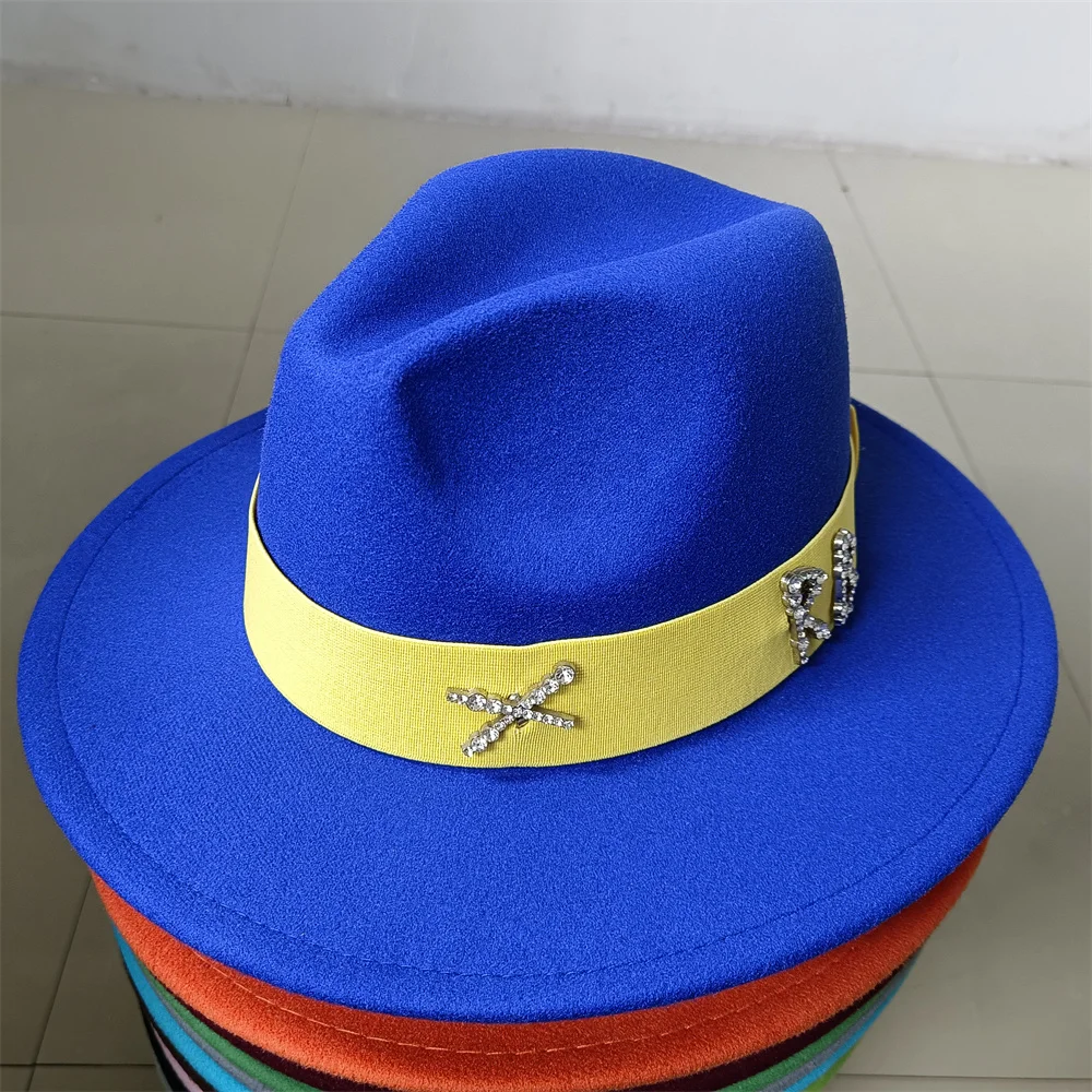 Натуральные фетровые шляпы Женская джазовая Кепка с широкими полями шерстяные