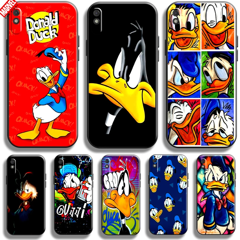 

Cute Don Donald Fauntleroy Duck For Xiaomi Redmi 9A 9AT Phone Case Soft Coque Liquid Silicon Back Funda Black
