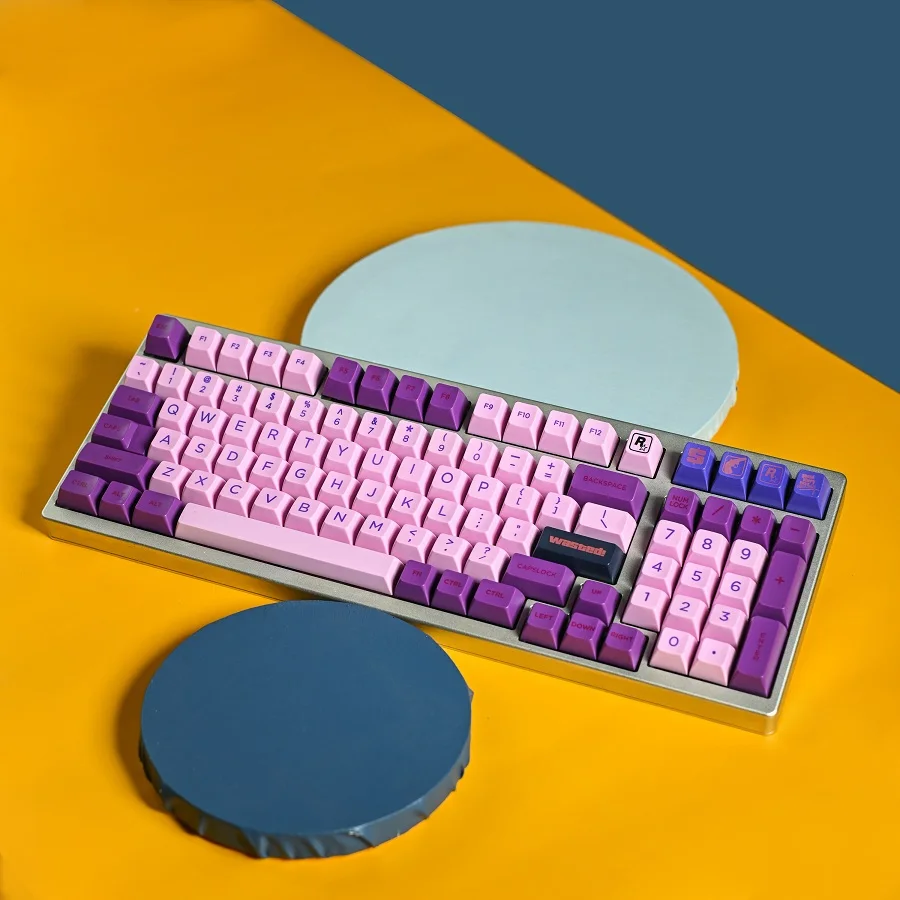 Набор ключей GTA5 Vice City из АБС-пластика для механической клавиатуры бежевая серая