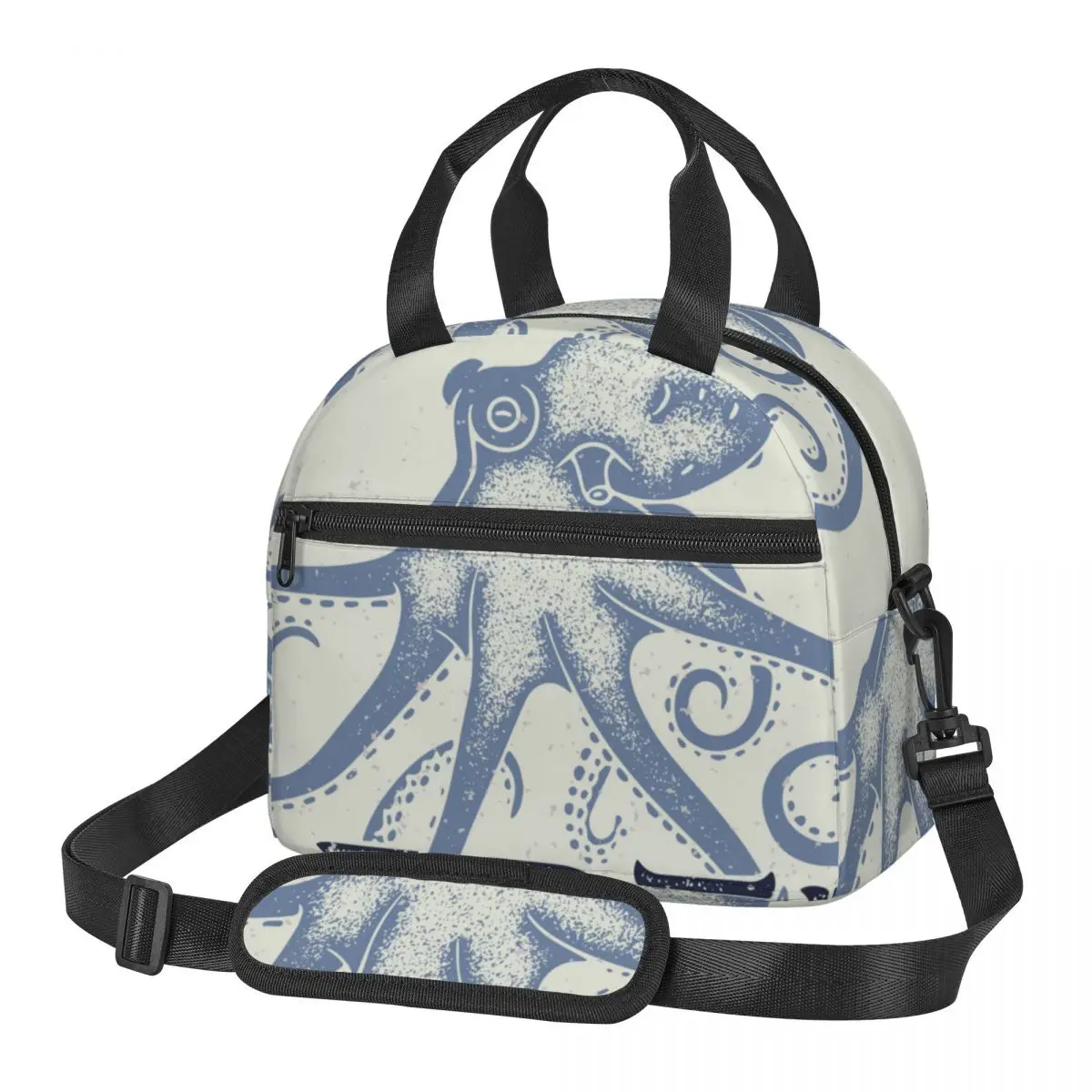 

Thermal Insulated Bag Lunch Box Lettering With Octopus Lunch Bag Fridge Bag Cooler Handbag Food Bag for Work