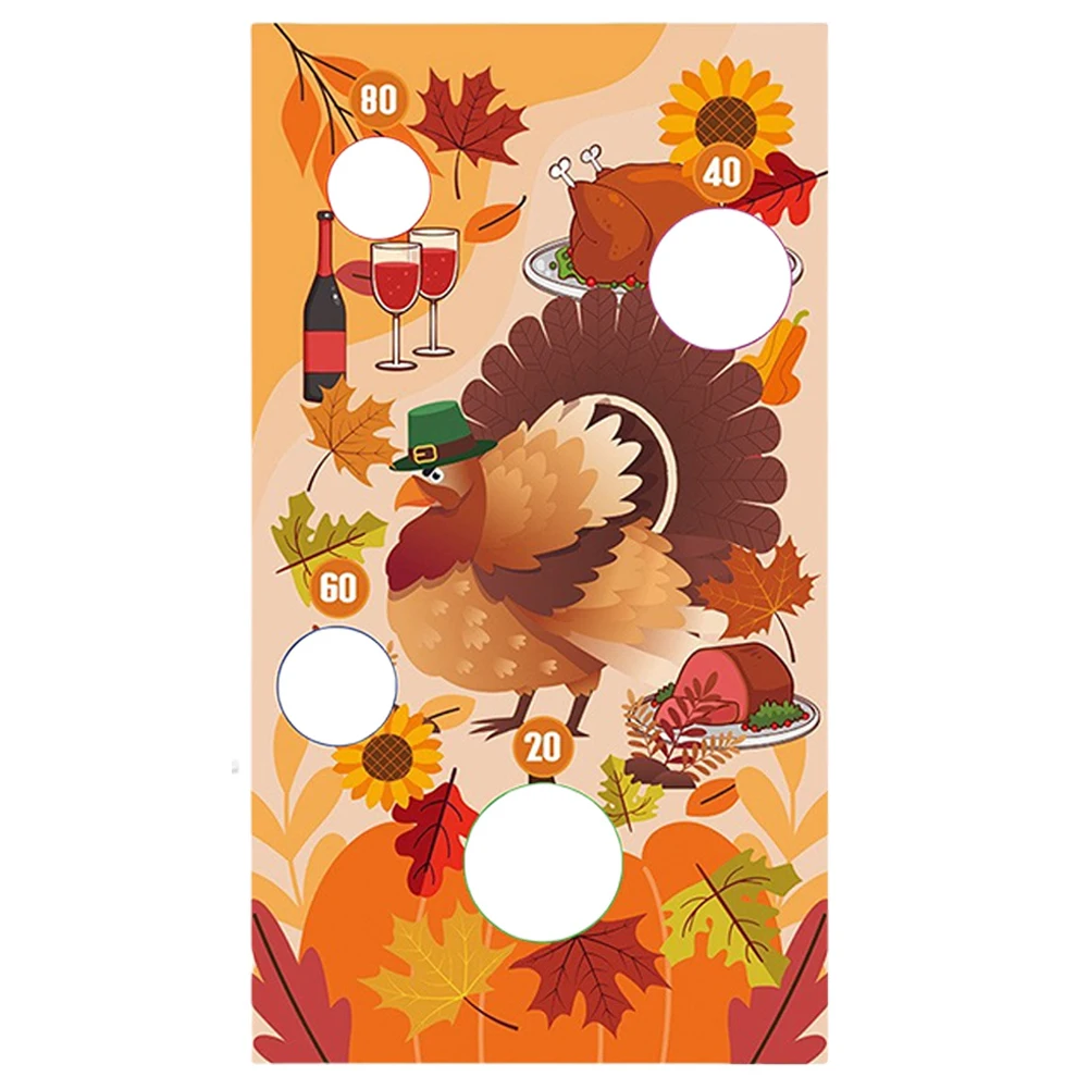 Игровой набор погремушек на День Благодарения игра-брос баннер 29x54 дюйма игровой