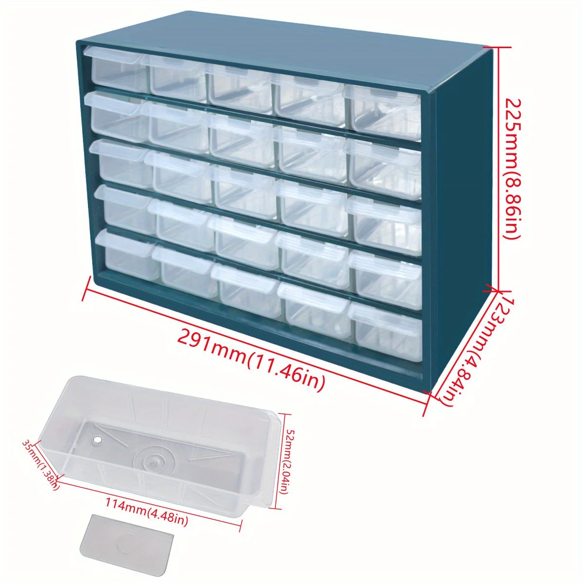 

Пластиковый органайзер для инструментов 25 ячеек