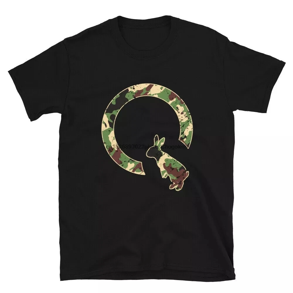 QAnon WWG1WGA серая камуфляжная футболка с кроликом