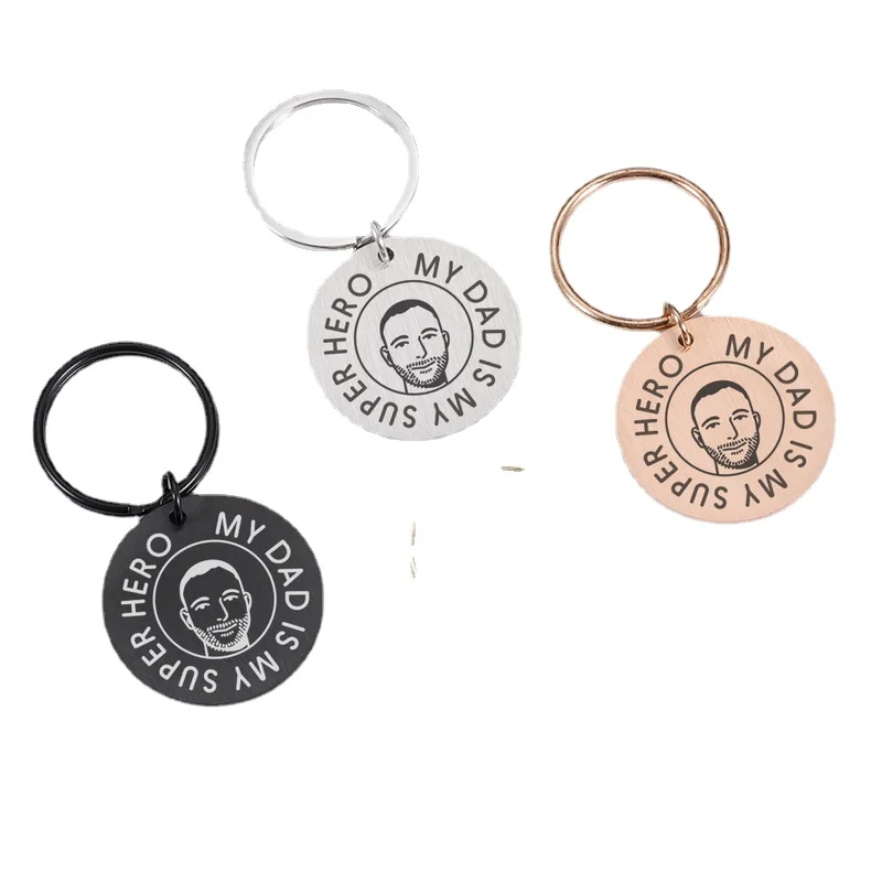 

New Stainless Steel Keychain Daughter's Gift Son's Birthday Gift for Dad's Thanksgiving Father's Day Gift Jewelry Accessories