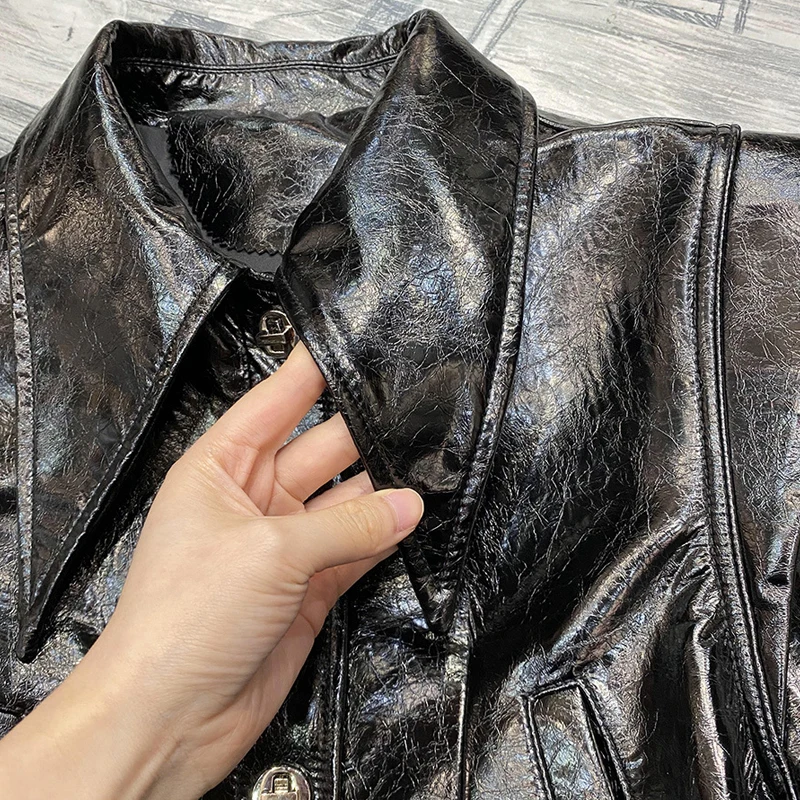 Винтажная уличная одежда женские куртки из натуральной овчины модные