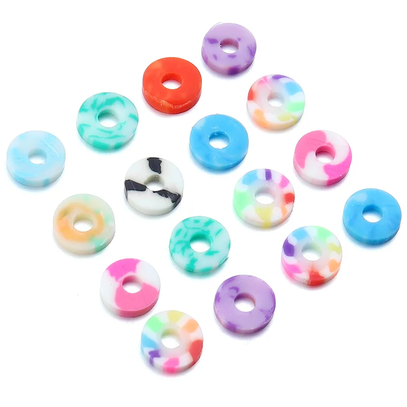 

1000pcs/Lot Mix Color Flat Round Polymer Clay Beads Chip Disk Loose Spacer Beads For Jewelry Making DIY Bracelet Necklace