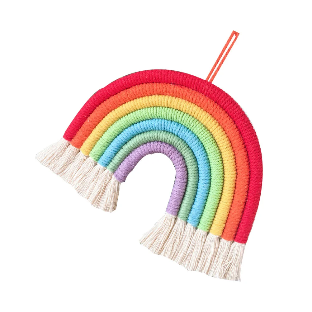 

Macrame Decor Rainbow Hanging Decor Kids Room Decor Rainbow Macrame Wall Decor Baby Ornaments Girl Room Wall Decoration Tapestry