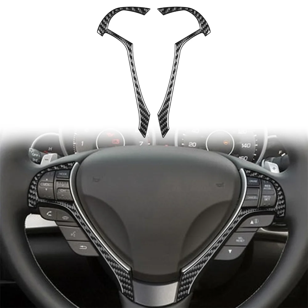 

For Acura TL 2009-2014 Steering Wheel Buttons Carbon Fiber Trim Sticker