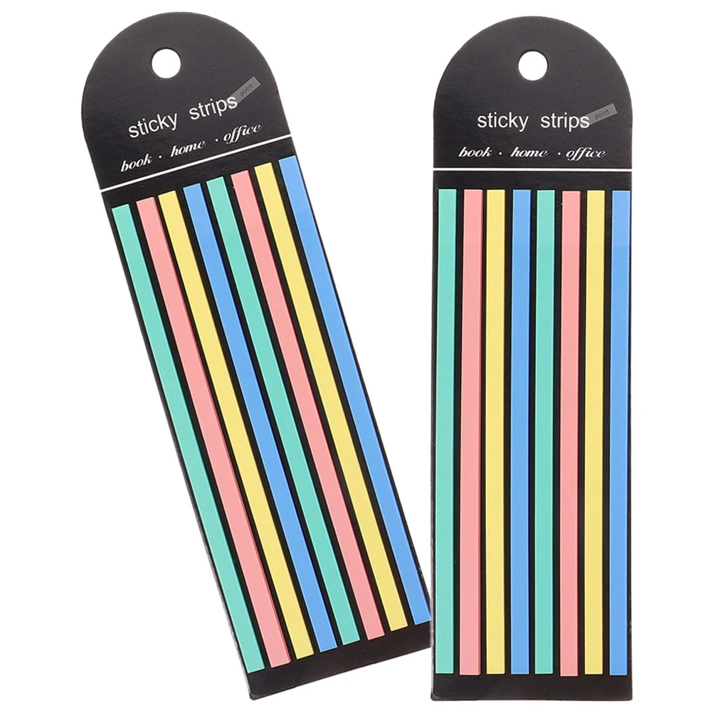 

2 Books Tabs Notebooks Long Index Stickers Sticky Highlight Strips Annotating Colored Removable Paper Tags Reading