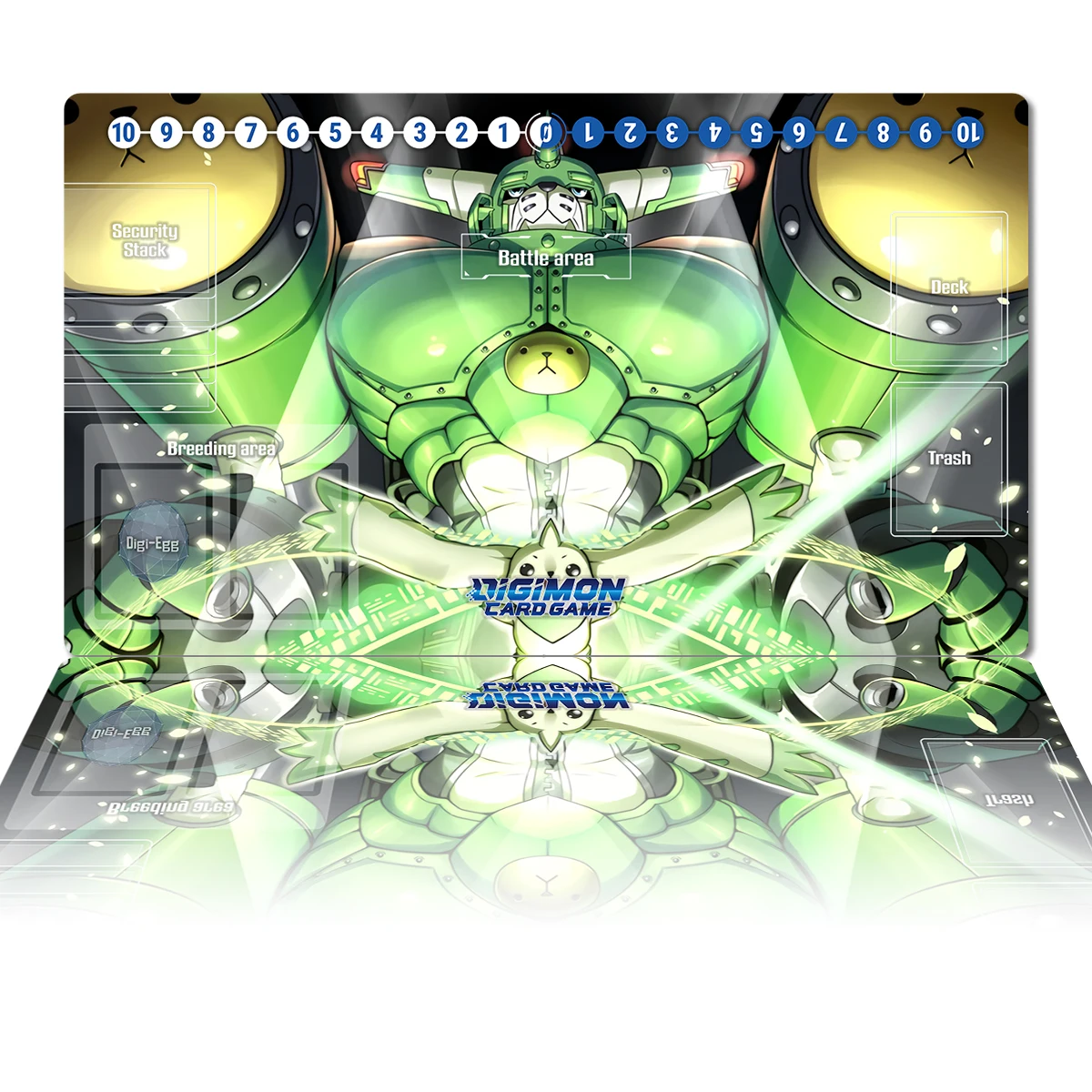 

Digimon Adventure Playmat Terriermon Mat DTCG TCG CCG Board Game Mat Anime Mouse Pad Custom Desk Mat Zone Bag Gaming Accessories