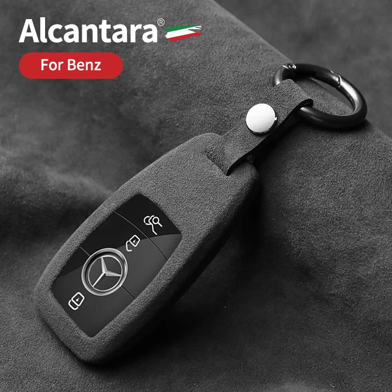 

Alcantara Car Remote Key Case Cover Shell For Mercedes Benz A C E S G Class GLC CLE CLA GLB GLS W177 W205 W213 W222 X167 AMG