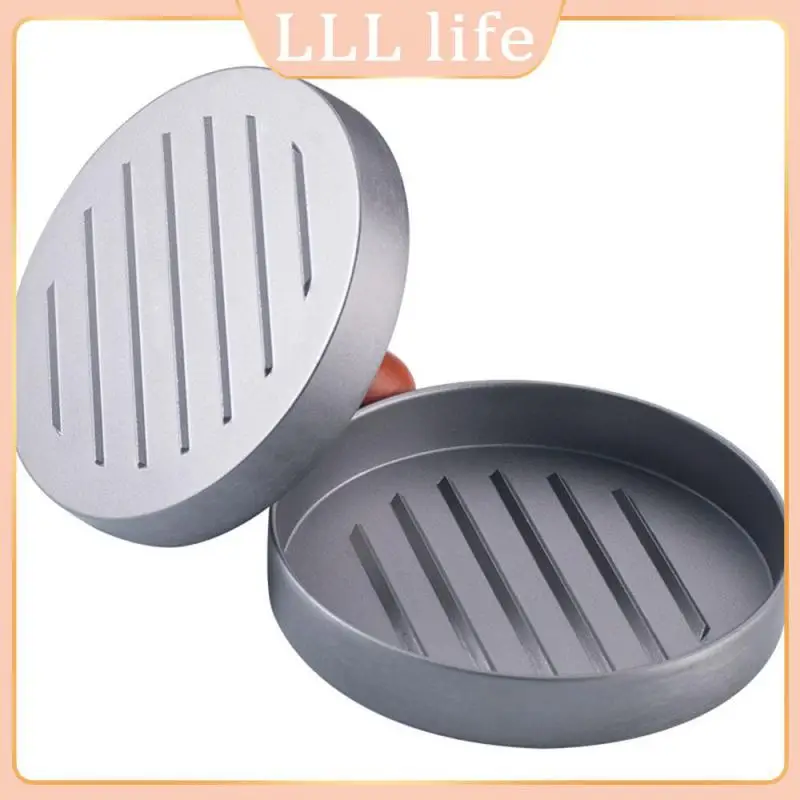 

Kitchen Tools Beef Grill Burger Mould Manual Patty Maker Patty Maker Mold Aluminum Alloy Round Shape Grilled Meat Moulds