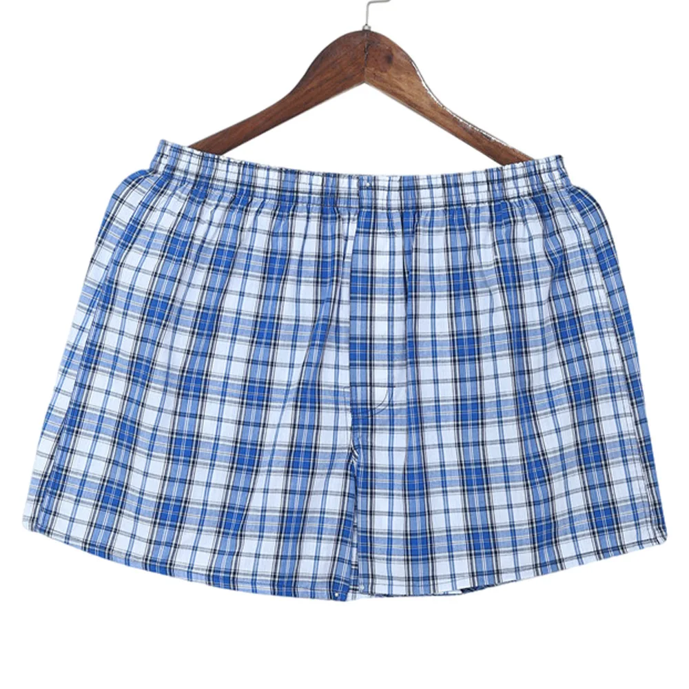 4Pcs Boxer Men's Panties Underwear Man Underpants Homme Boxershorts 100% Cotton Classic Plaid Shorts More Comfortable Panties
