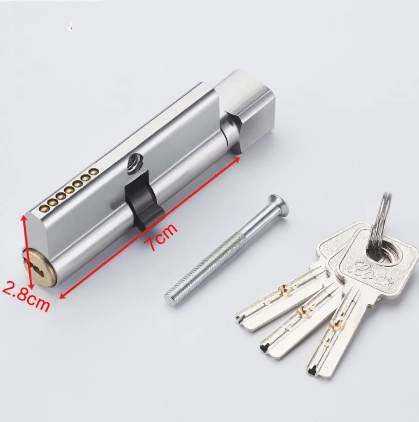 

Замок дверной цилиндрический, 70/75 мм, противокражный