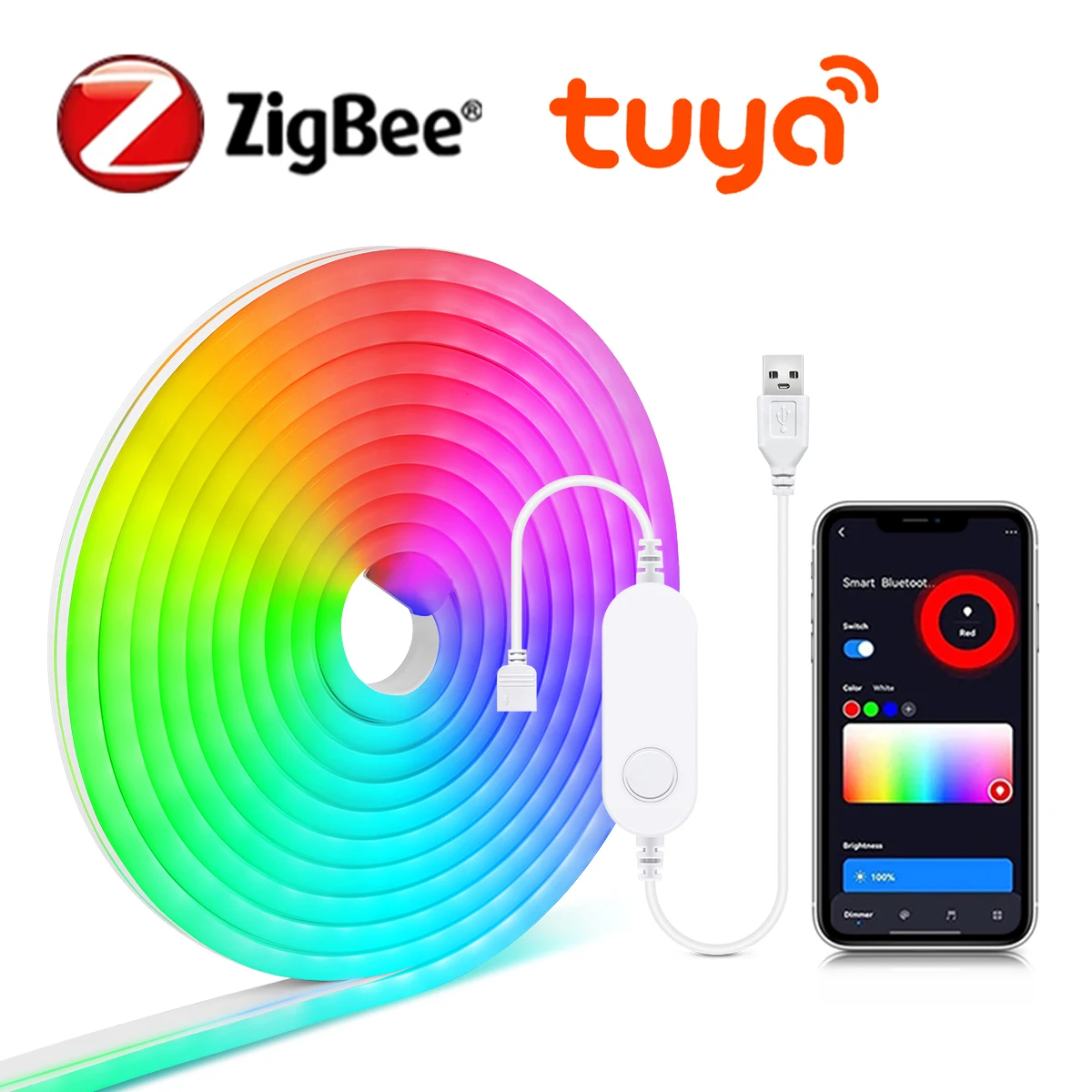 

Lcamaw Zigbee RGB светодиодная лента 5В 1 метр