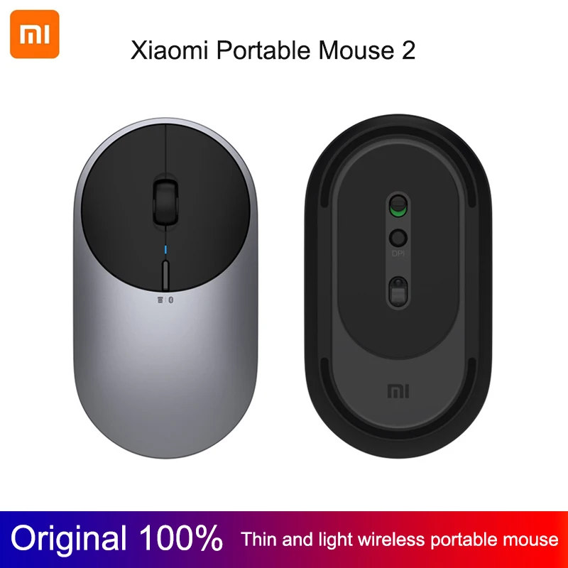 

Xiaomi Portable Wireless Mouse 2 Laptop Accessories 2.4Ghz Bluetooth Gaming Mouse Button Mute Xiaomi Original Mouse 2022 The New