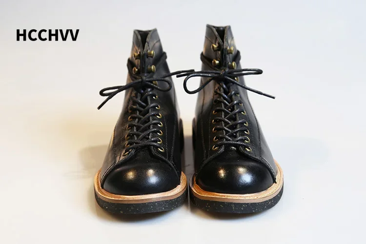 Мужская рабочая кожаная обувь с круглой головкой мужские и женские кожаные