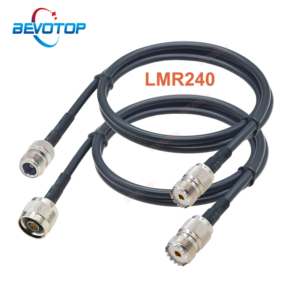 SO239 UHF Female Jack to N Male / LMR240 RF Коаксиальный кабель с низкими потерями LMR-240 50-4 50 Ом