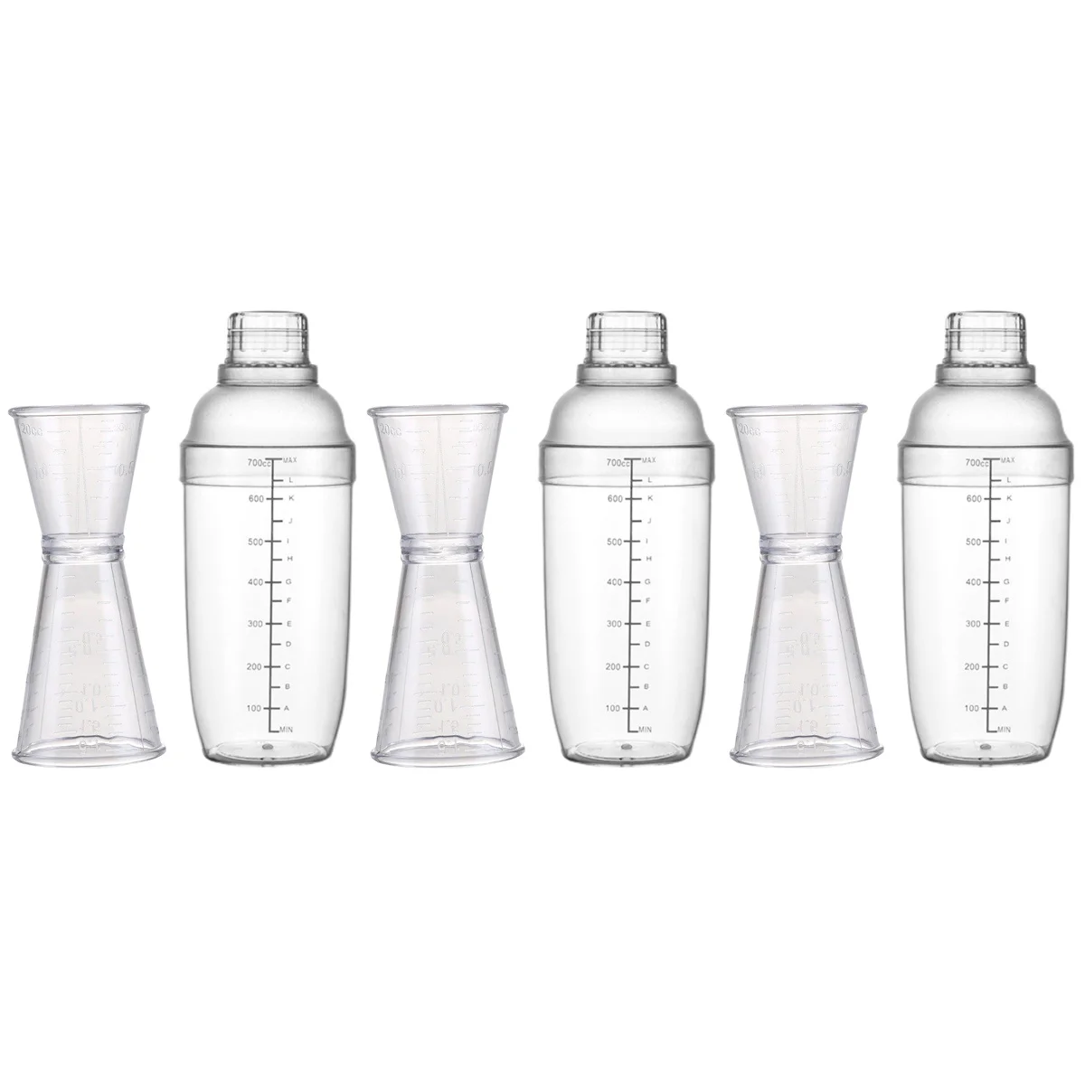 

3 Sets of Shaking Cup Heat Cold Resistant Shaker Anti-leak Beverage Mixing Cup