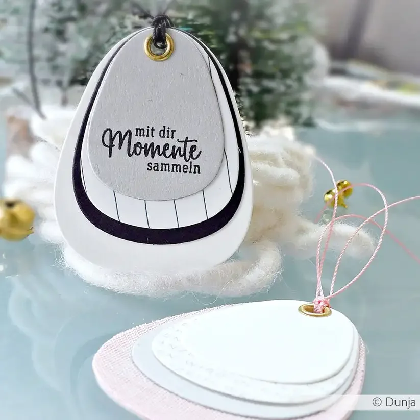 Коллекция этикеток в форме карты 2024 Рождественская Подарочная открытка