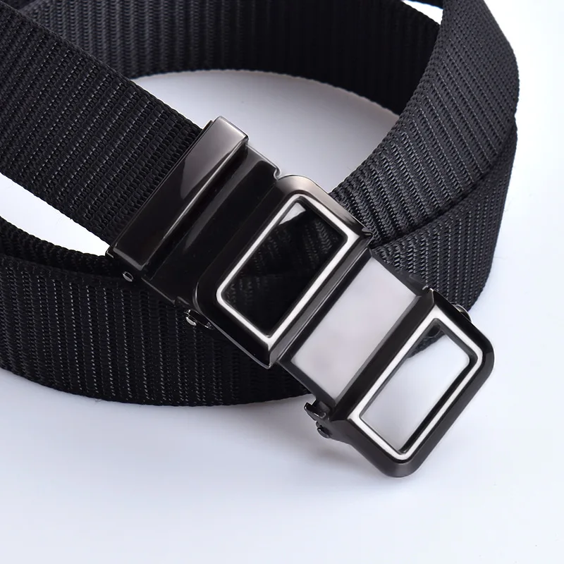 Men Weave Canvas Belt  Mens Waist Belt Casual Jeans Belt Needle Buckle-Belt Male Tactical Belt High Quality Strap Homme