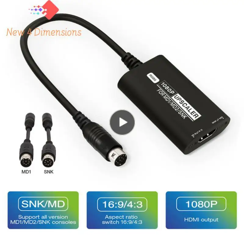 

1080p Hd Video Converter For Sega HDMI-compatible Converter Adapter Plug And Play Multi-function Rgbs Frequency Riser