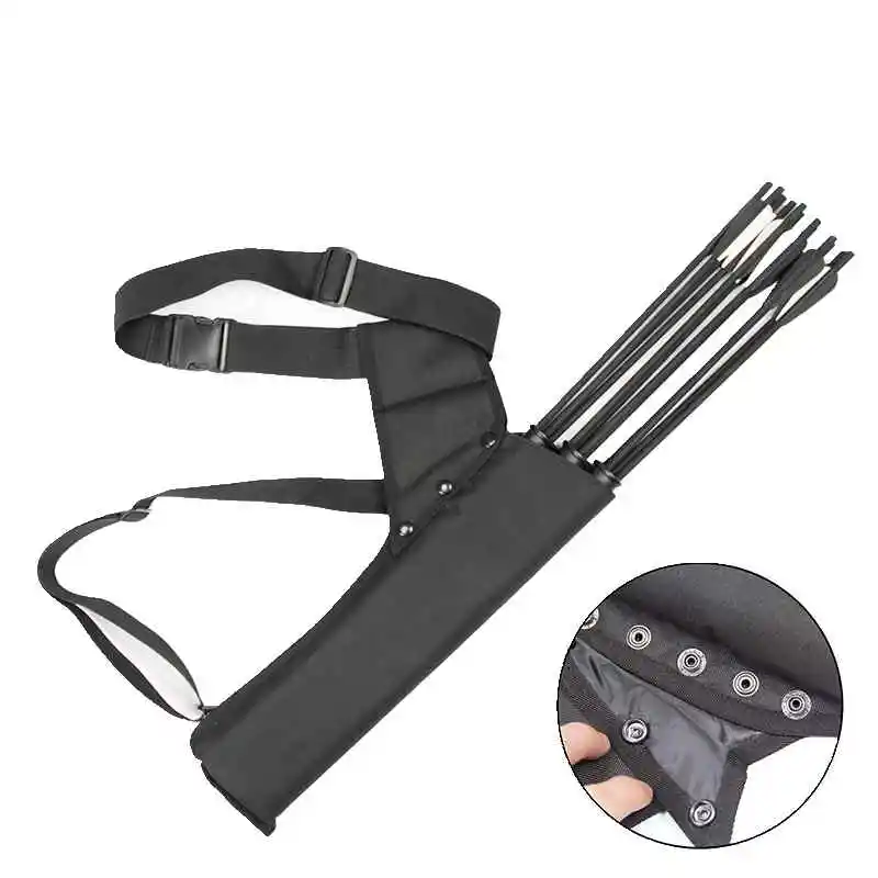 

3 Tubes Archery Quiver Holder Belt Waist Hanged Target Arrow Quiver Bag Portable Back Pack for Hunting Practicing Training