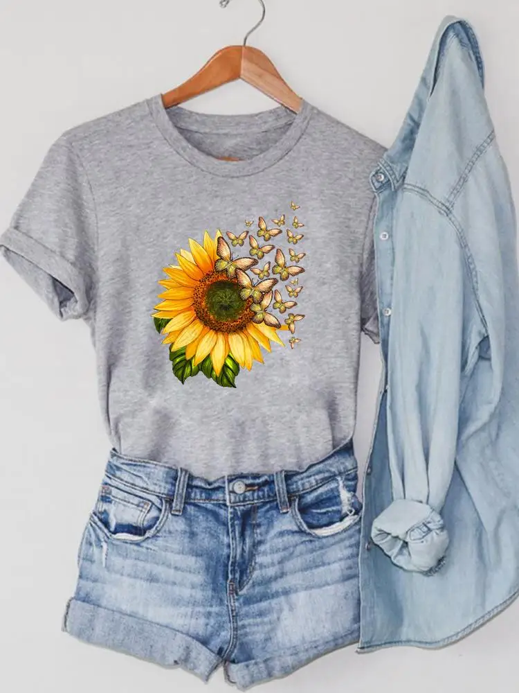 

Женская футболка с коротким рукавом и принтом, в стиле 90-х