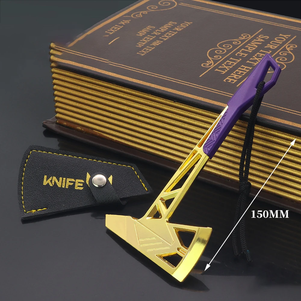 

15CM Valorant Game Peripheral Prime Axe with Leather Case Metal Weapon Model Craft Toys