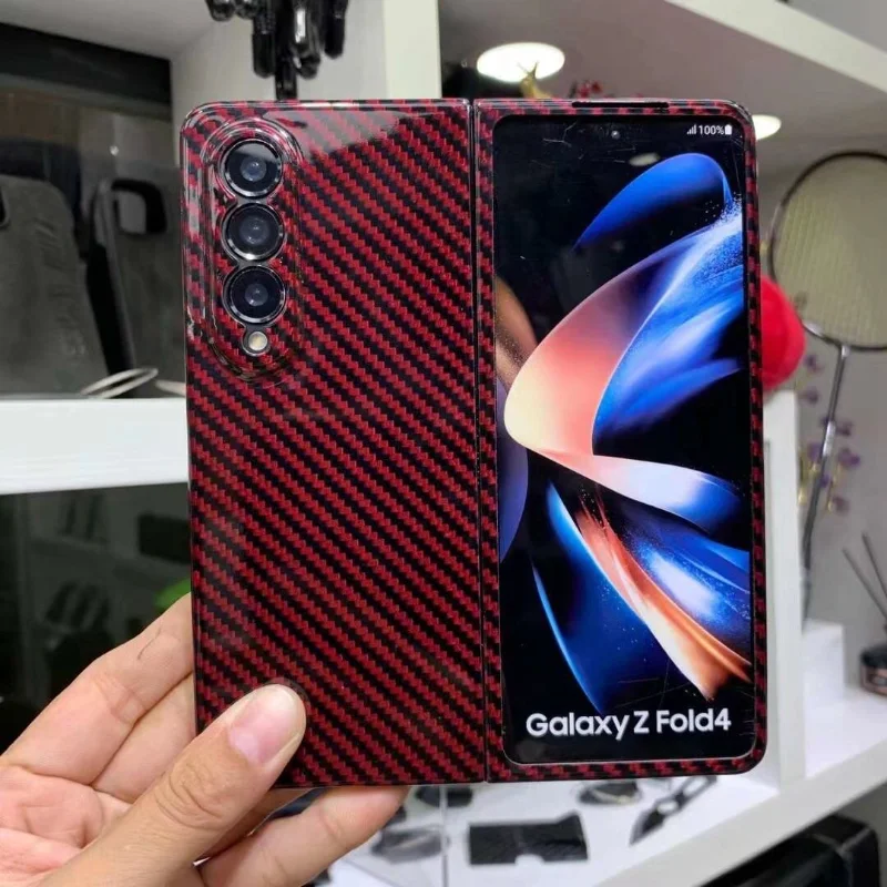

Aramid Fiber Case for Samsung Galaxy Z Fold 4 Carbon Fiber Protection Cover Shell for Samsung Galaxy Z Fold 4 Phone Accessories