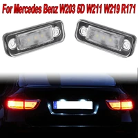 2pcs 6000k led license plate light lamp 3 smd for mercedes benz w203 5d w211 w219 r171 car accessories