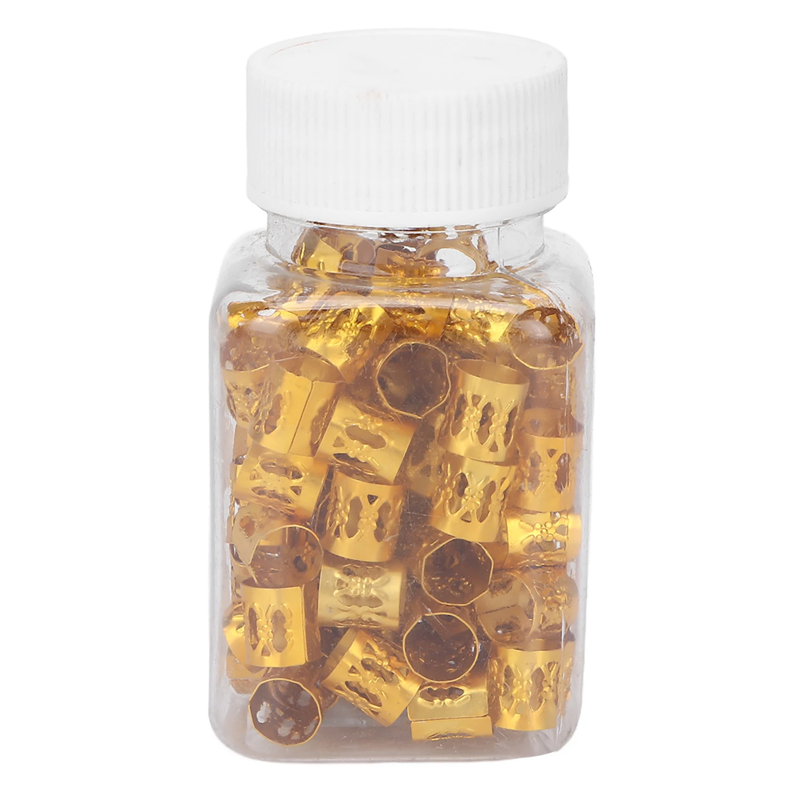 

100Pcs Hair Dreadlocks Beads Fashion Trend Hollow Resist Oxidation Sufficient Quantity Hair Braiding Tubes for HomeGold