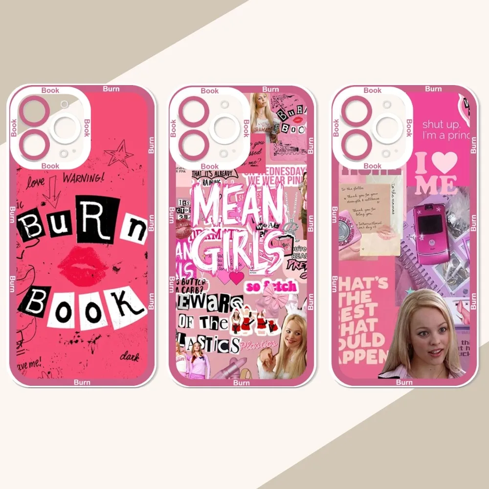 B-Burn B-Book Kiss M-Mean Girls Phone Case For IPhone 12 11 13 14 Pro Max XR XS X SE2020 7 8 Plus