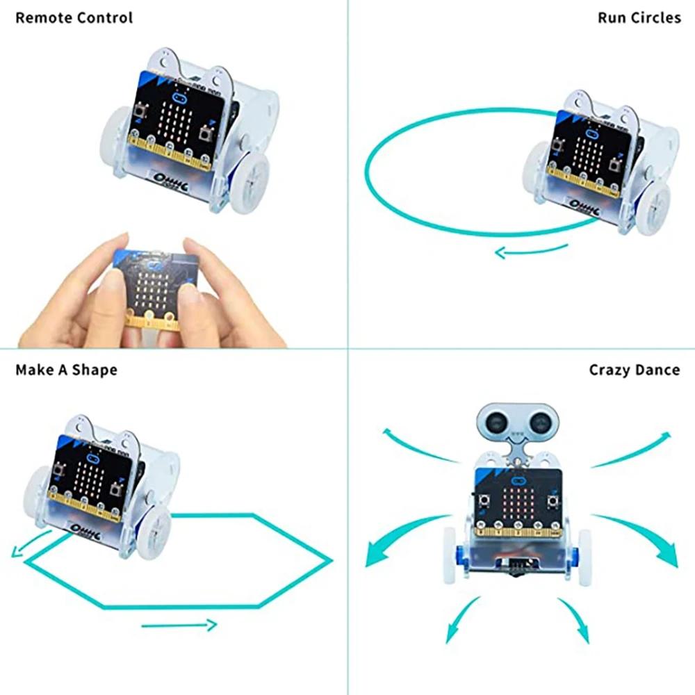 Плата разработки Micro:Bit V1.5 Smart Car Kit/Qtruck/Python Education BBC Программируемый робот Microbit для