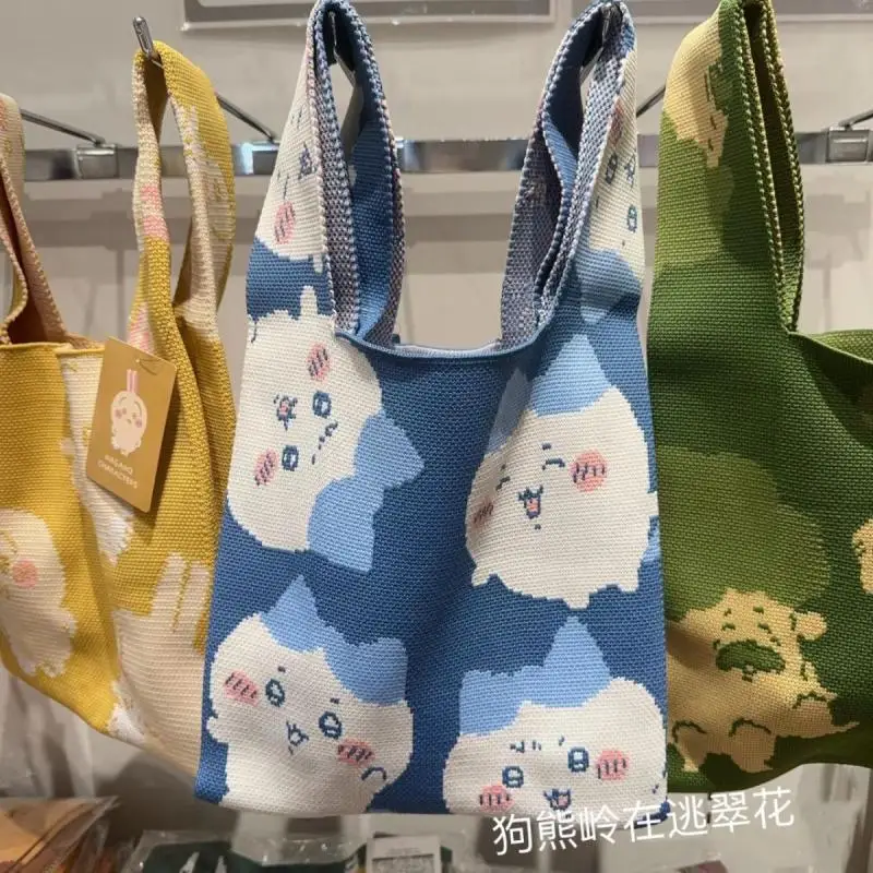 Kawaii Chiikawa Hachiware Usagi портативная сумка большой емкости вязаная большая холст