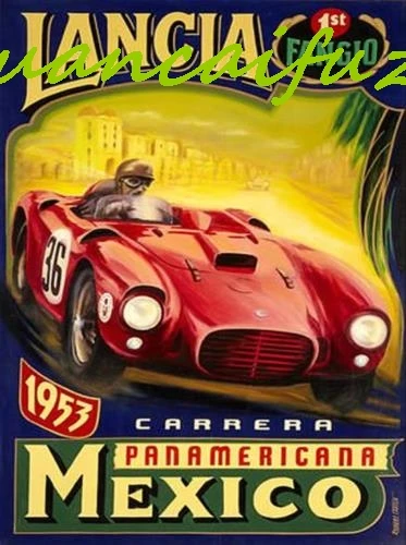 Металлическая табличка SJKY Lancia Mexico Panamericana