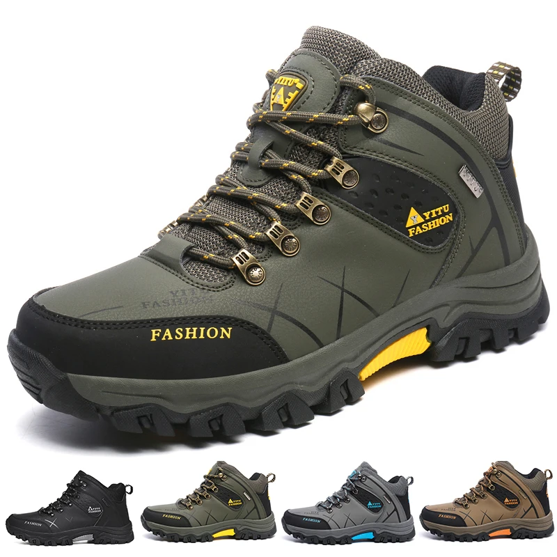 Hiking Shoes Men Outdoor Hiking Boots Trekking Shoes High Top Mountain Climbing Shoes Comfortable Trekking Sneakers New Arrival