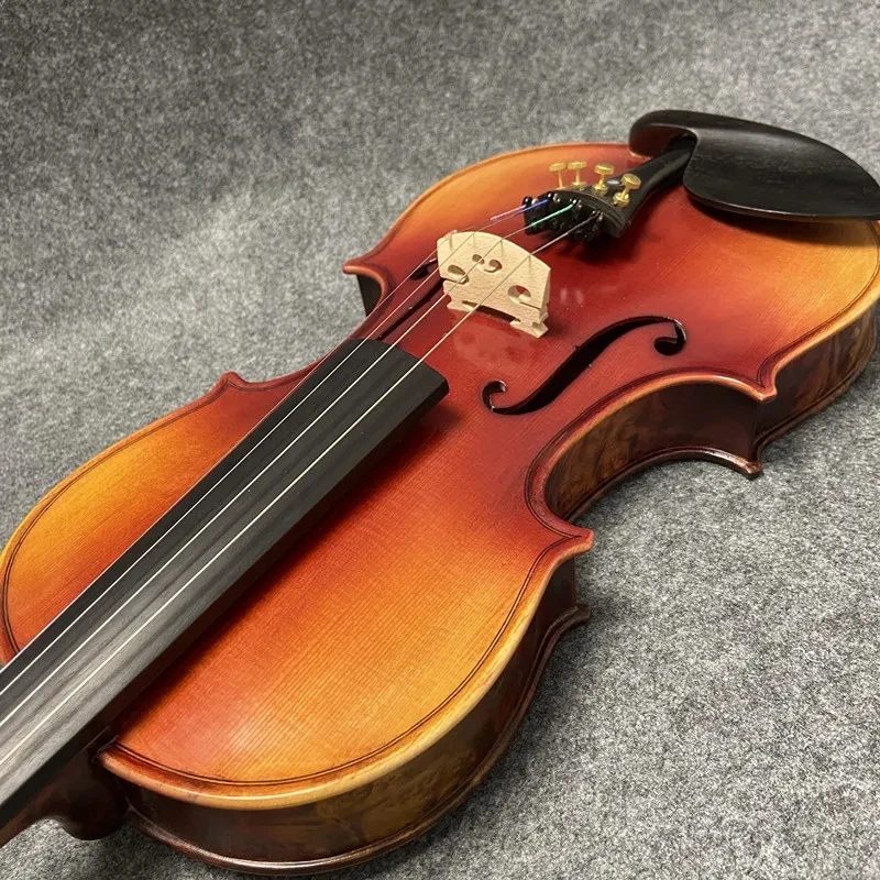 Фото Скрипка из кленового дерева в стиле Strad SONG master bird's eye 4/4, звук чистый и мелодичный #15118 №2