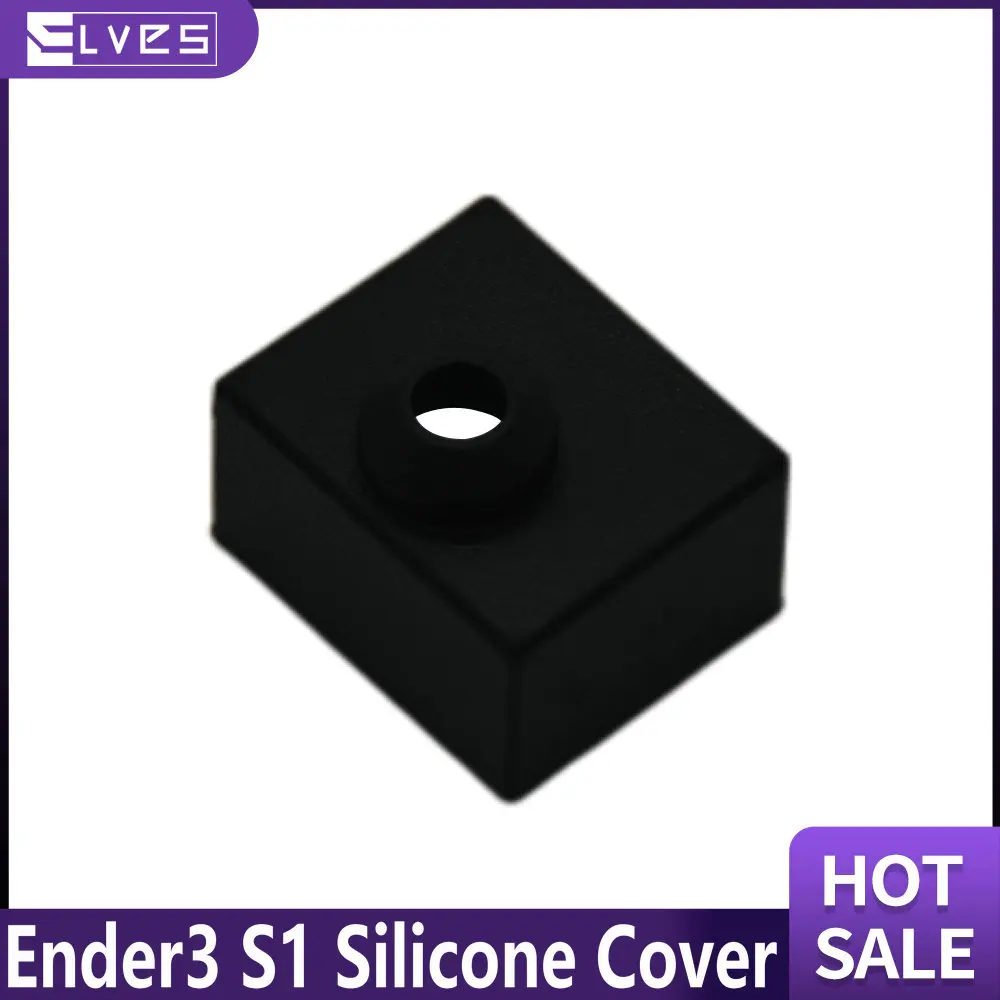 

ELVES 3D Printer Parts Heater Block Silicone Cover For Sprite Extruder Ender-3 S1Silicone Sock Compatible